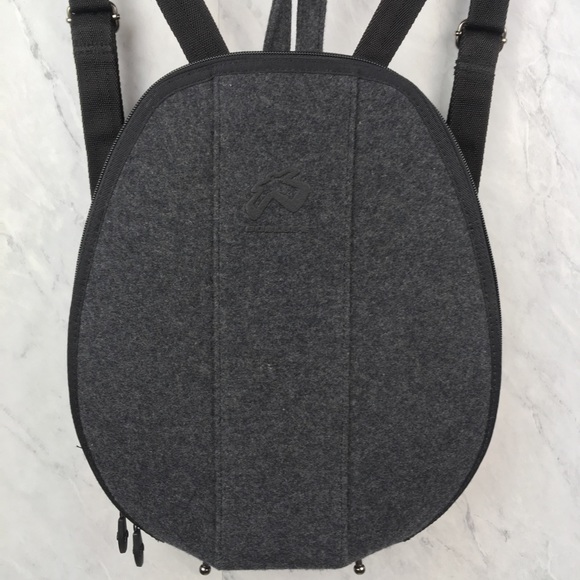 grey felt backpack